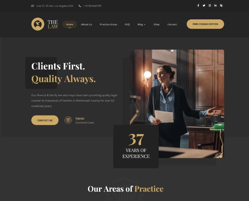 The Law - Lawyer Theme + RTL